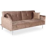 Canap� convertible clic - clac 3 places carla velours taupe