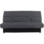 Canap� convertible clic - clac - 3 places - tissu gris anthracite - 190 x 90 x 92 cm - pixie