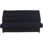 Canap� convertible clic - clac - 3 places - tissu noir - 190 x 90 x 92 cm - pixie