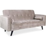Canap� convertible clic - clac scandinave slow velours taupe