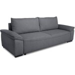 Canapé convertible avec coffre - 3 à 4 places - norman - tissu anthracite - 240 x 85 x 85 cm Canapé convertible avec coffre - 3 à 4 places - norman - tissu anthracite - 240 x 85 x 85 cm