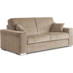 Le diva canap� easy ouverture express 120 * 200cm microfibre beige