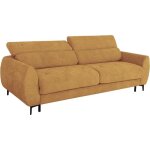 Canap convertible express - 2 / 3 places - safia - tissu gauffr - ocre - matelas 15 cm - 206 x 105 ...