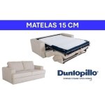 Canap� convertible express - 3 places - igor - tissu velours c�tel� - perle - matelas 15 cm - 231 x 107 ...