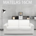 Canap� convertible express midnight 140cm matelas 16cm polyur�thane blanc
