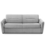 Canap� convertible express amazone 140cm matelas 16cm cuir vachette gris clair