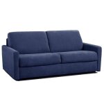 Canap convertible express eclipse 140cm matelas 18cm sommier lattes renatonisi tweed bleu