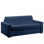 Canap� convertible express master 140cm matelas 18cm velours amore bleu marine