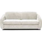 Canap� convertible express en tissu textur� laurie - couchage 140 cm - 3 places - beige