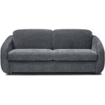 Canap� convertible express en tissu textur� laurie - couchage 140 cm - 3 places - gris
