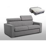 Canapé convertible express en tissu vizir - linea sofa - 3 places - gris - couchage 140 cm - matelas ... Canapé convertible express en tissu vizir - linea sofa - 3 places - gris - couchage 140 cm - matelas ...