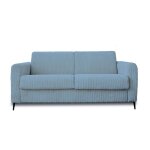 Owen - canap� 3 places convertible express couchage quotidien 140 cm matelas 12 cm en velours c�tel� ...