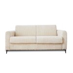 Owen - canap� 3 places convertible express couchage quotidien 140 cm matelas 12 cm en velours c�tel� ...