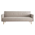 Canap� convertible scandinave 3 places miliboo - ulla - naturel - tissu - 110x190cm