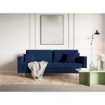 Canapé convertible - valico - 230 cm - 3 places - bleu marine hydrophobe Canapé convertible - valico - 230 cm - 3 places - bleu marine hydrophobe
