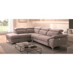 Canap dangle 1 relax lectrique avec coffre couleur gris clair angle  gauche - longueur 273 x profondeur ...