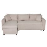 Canap� dangle 4 places convertible et r�versible maria avec coffre en tissu - beige - l227 x p146 x h81cm ...