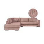 Canap dangle belami 6 places xxl en velours ctel - angle gauche - vieux rose