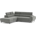 Canap� dangle convertible - 3 places - miky - tissu gris anthracite - coffre et t�ti�res - 262 x 235 ...