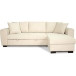 Canap� dangle convertible r�versible - 4 places - hamilton - velours beige - l 245 x p 150 x h 86 - fabriqu� ...