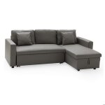 Canap� dangle convertible simili clark 3 places taupe