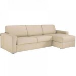 Canap� dangle dreamer convertible express 120cm cuir vachette beige. matelas 16 cm