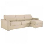 Canap� dangle dreamer convertible express 160cm cuir vachette beige matelas 16 cm