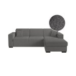 Canap dangle fuji xl convertible avec coffre en tissu bouclette - angle droit - gris