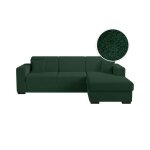 Canap dangle fuji xl convertible avec coffre en tissu bouclette - angle droit - vert