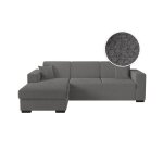 Canapé dangle fuji xl convertible avec coffre en tissu bouclette - angle gauche - gris Canapé dangle fuji xl convertible avec coffre en tissu bouclette - angle gauche - gris