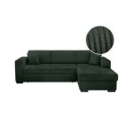 Canap dangle fuji xl convertible avec coffre en velours ctel - angle droit - vert fonc