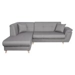 Canap� dangle gauche 5 places flavie convertible en tissu - gris - l260 x 180 x 85cm - loungitude