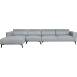 Canap� dangle modulable - 4 places - leonie - tissu gris clair - t�ti�res ajustables - 357 x 175 x 75 ...