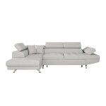 Canapé dangle rio convertible avec coffre en tissu - angle gauche gris perle Canapé dangle rio convertible avec coffre en tissu - angle gauche gris perle