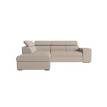 Canap� dangle gauche 3 places soan convertible en tissu - beige - l262 x p220 x h76cm - loungitude