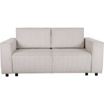 Canap� droit convertible en velours c�tel� montaigne s - 2 places - beige