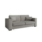 Canap droit fixe 3 places belami en tissu - gris