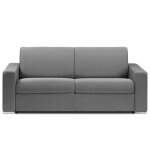 Canap� express 2 - 3 places dreamer convertible lit 120 * 192 bouclette gris matelas 16 cm