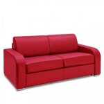 Canap� fixe 3 places maxi sofia 215 cm velours velluto rouge