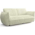 Canap� fixe - 3 places - soffio - tissu cr�me - 220 x 98 x 83 cm