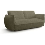Canap� fixe - 3 places - soffio - tissu vert - 220 x 98 x 83 cm
