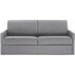 Canap� lit 2 - 3 places sun convertible express 120cm tweed gris silex matelas �paisseur 16cm