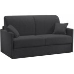Canap� lit 3 places sun convertible express 140cm microfibre gris graphite matelas �paisseur 16cm gris ...