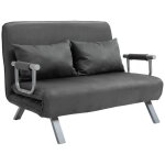 Homcom - canap� design - m�tal - 111x80x78cm - gris fonc�