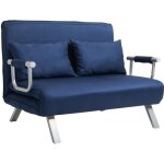 Homcom - canap� - lit - su�de - 111x80x78cm - bleu
