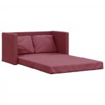 Canap� - lit convertible - zerodis - rouge bordeaux - 2 places - tissu 100% polyester - dimensions 112x174 ...