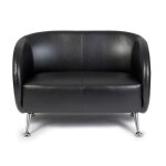 Canap� lounge - hjh office - st. lucia - noir - similicuir
