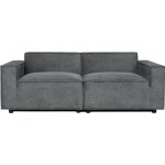 Canap� modulable - 3 places - igor - tissu gris anthracite - 198 x 94 x 70 cm
