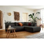 Onyx - canapé modulable dangle droit 5 places - en tissu - gris foncé Onyx - canapé modulable dangle droit 5 places - en tissu - gris foncé