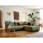 Onyx - canap modulable dangle droit 5 places - en tissu - vert sauge